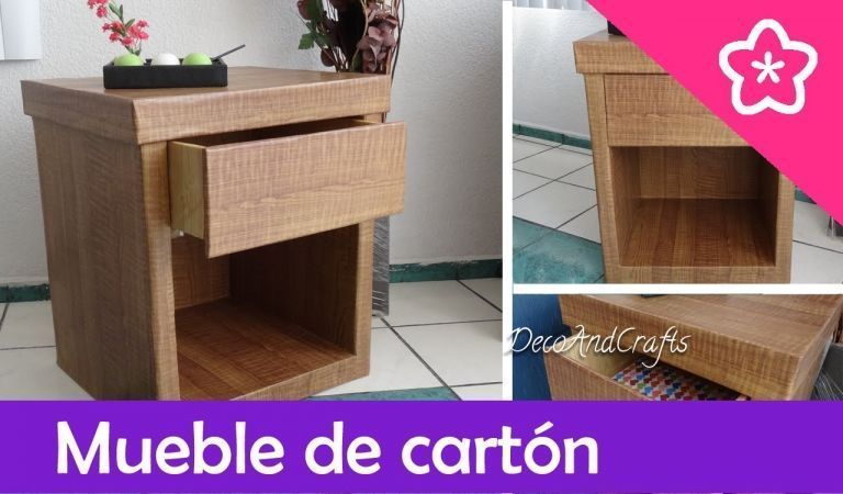 Hacer un Mueble de cartón con apariencia de madera