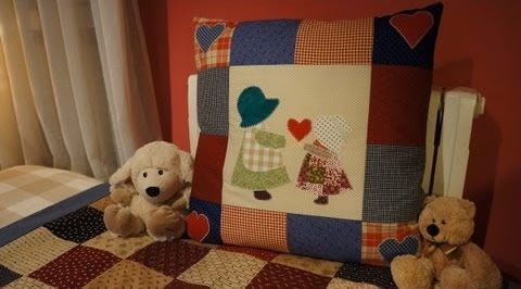 Como hacer cojín de Patchwork para el día de la Madre.