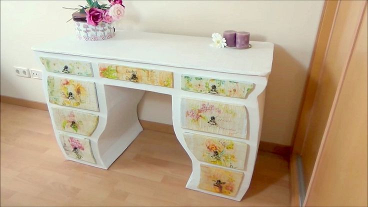 Como hacer un mueble tocador de cartón