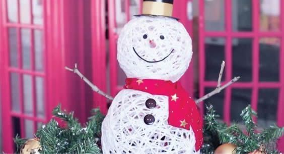 DIY muñeco de nieve para navidad