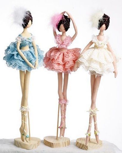 Patrón muñeca bailarina de tela