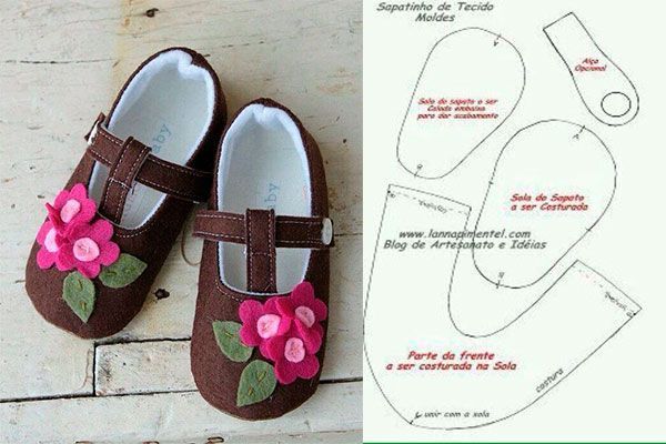 6 Modelos con molde de zapatillas para bebe 4 6 Modelos con molde de zapatillas para bebe 4