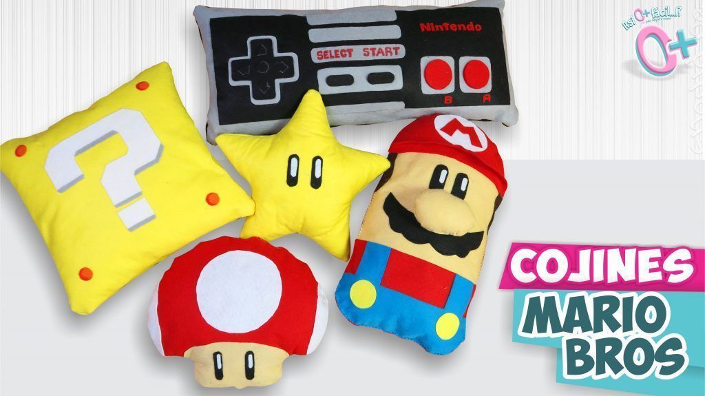 Haz tus cojines Mario Bros sin coser Haz tus cojines Mario Bros sin coser