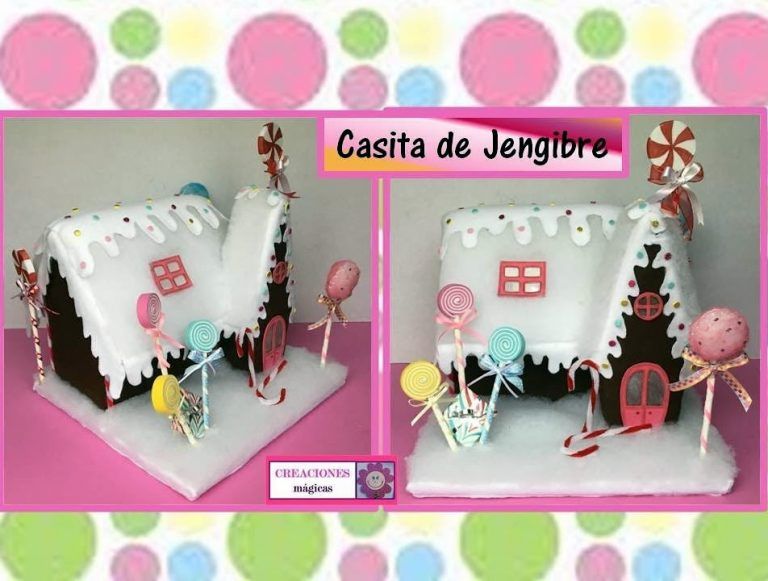 DIY Casita de jengibre de fieltro y cartón