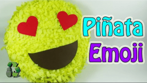 DIY Como hacer piñata con motivo de emojis
