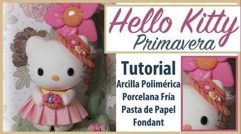 DIY Hello Kitty primavera hecha en porcelana fría DIY Hello Kitty primavera hecha en porcelana fría
