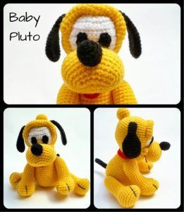 Pratrones para hacer perro Pluto en amigurimi