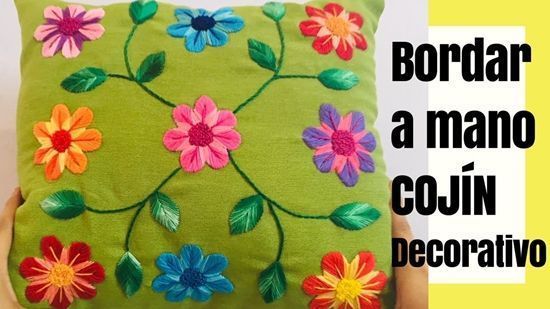 DIY+Patrón para hacer un cojín bordado a mano DIY+Patrón para hacer un cojín bordado a mano