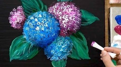 DIY para pintar muy fácil una hortensia con pintura acrílica DIY para pintar muy fácil una hortensia con pintura acrílica