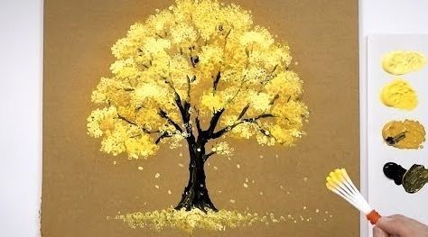 DIY técnica pintura acrílica sobre cartón