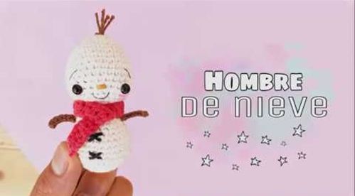 DIY muñeco de nieve en amigurimi