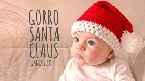 DIY gorro Papá Noel en ganchillo para bebé DIY gorro Papá Noel en ganchillo para bebé