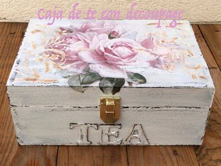 Cómo decorar una caja de té con decoupage