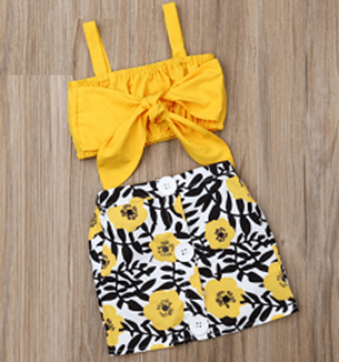 Conjunto de top y falda para niña Conjunto de top y falda para niña
