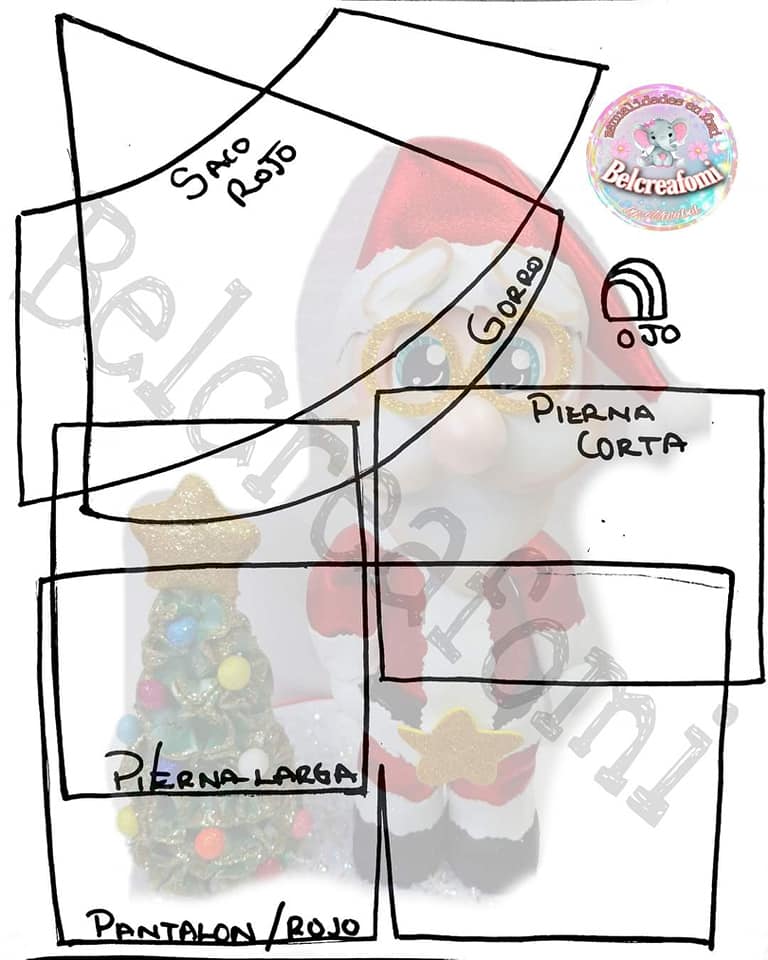 Fofucho Papá Noel con moldes gratis(2) Fofucho Papá Noel con moldes gratis(2)