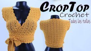 DIY top cruzado a crochet a medida