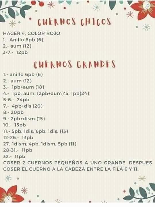 Reno de navidad amigurumi 8