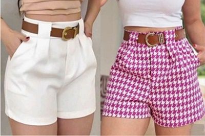 Pantalón corto con pliegues Pantalón corto con pliegues