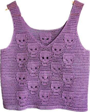 Top de Calaveras a Crochet Top de Calaveras a Crochet